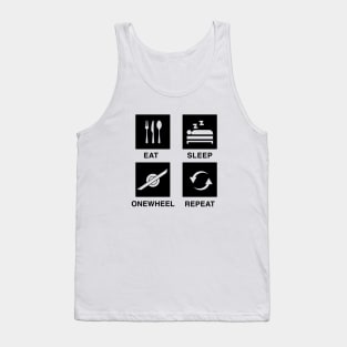 Eat Sleep Onewheel Repeat - Onewheeling One Wheel Tank Top